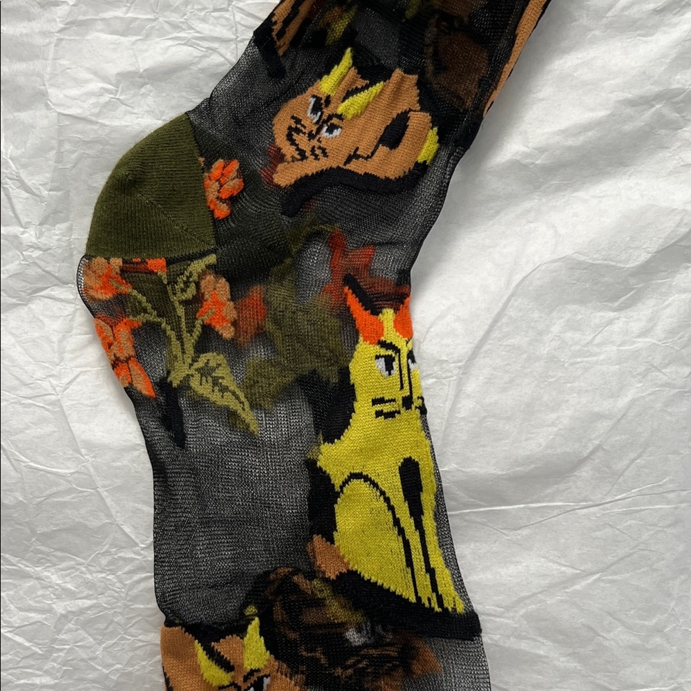 Colorful Cat Patterned Socks - Picture 3 of 3